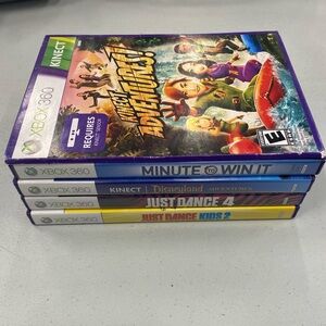 Xbox 360 Kinect Game Bundle Lot of 6 Games Just Dance Prey Disneyland